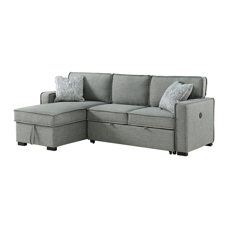 Caracas – Sectional Sleeper Chofa With Pull Bed, Drop Table & USB