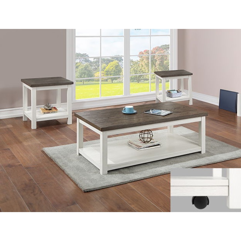 Dakota – Table Set|White|3 Pc. Coffee Table, End Table, Sofa Table|3 Pc. Coffee Table, 2 End Tables