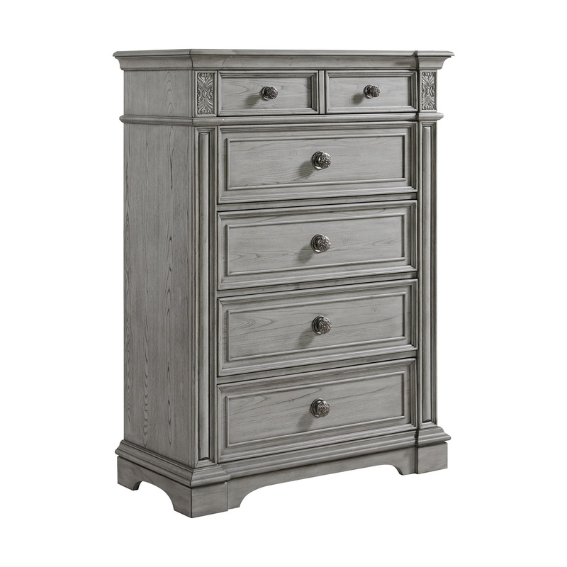 Glenmore – 5-Drawer Chest – Aged Gray
