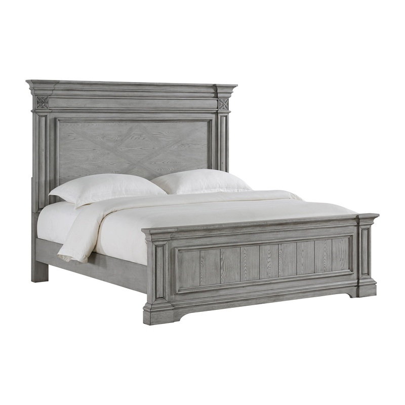Glenmore – Panel Bed|Gray|King|Queen