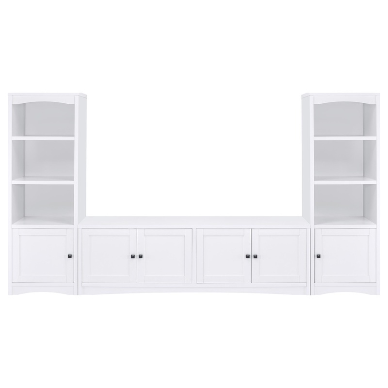 Laughlin – 3-piece Entertainment Center TV Stand – White