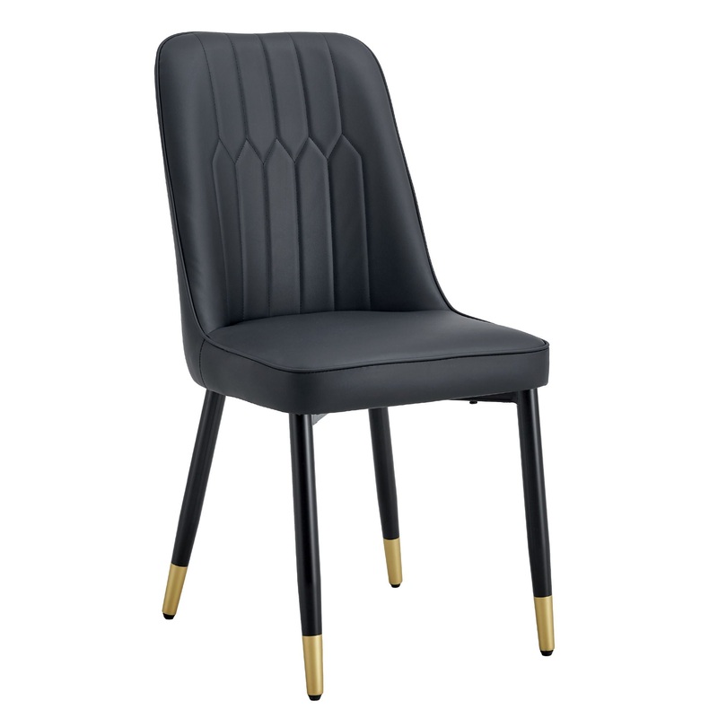 Modern Chair With Metal Legs|Black|Gray|Dark Brown|2 Pieces|4 Pieces