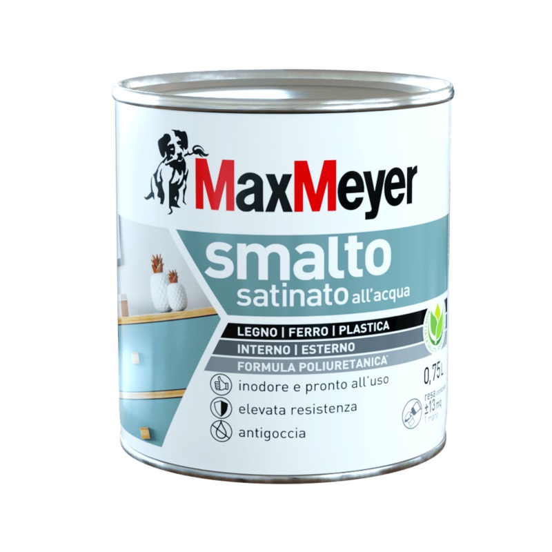 SATIN DOVE GREY POLYURETHANE WATER ENAMEL 750 ML