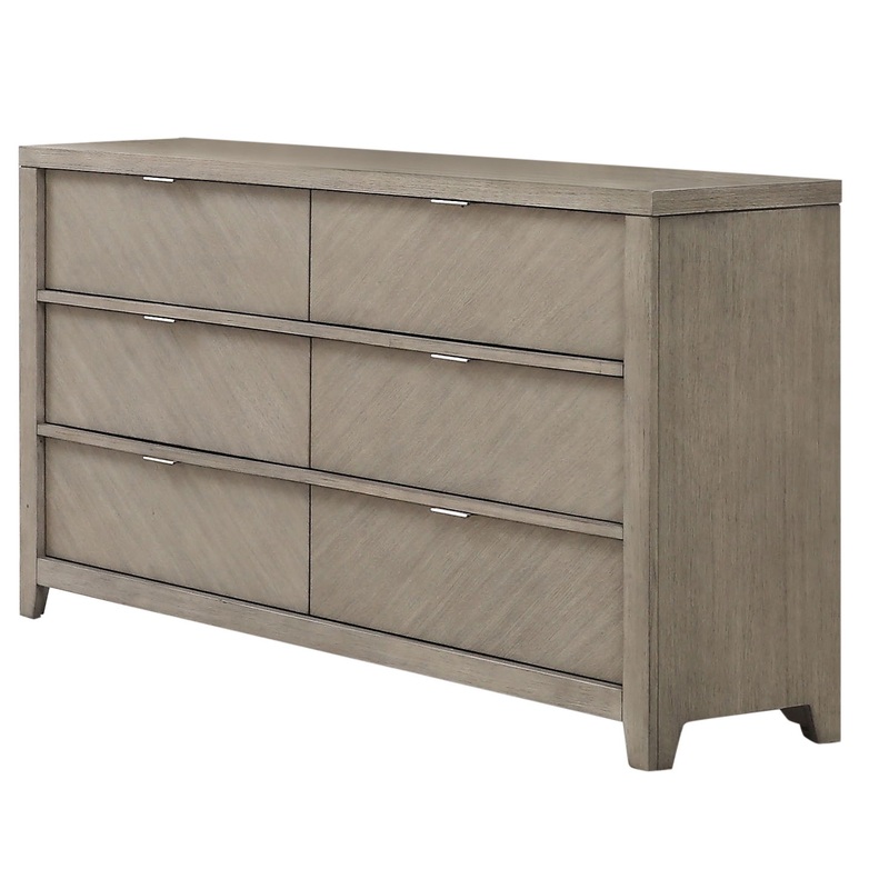 6 Drawer Dresser – Light Gray