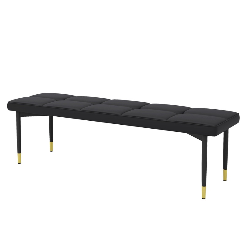Multifunctional Shoe Bench With Faux Cushion – Black