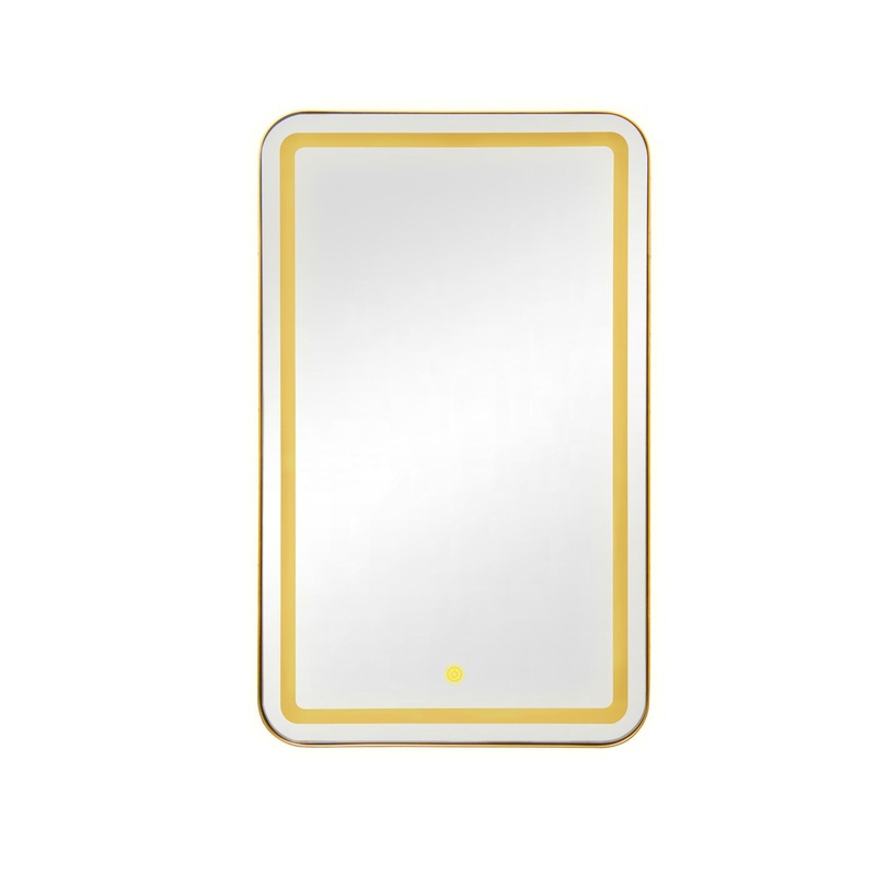 Rectangle Medicine Cabinet Mirror Bathroom Mirror With Storage Wall Mounted Medicine Mirror Cabinet With LED – Gold