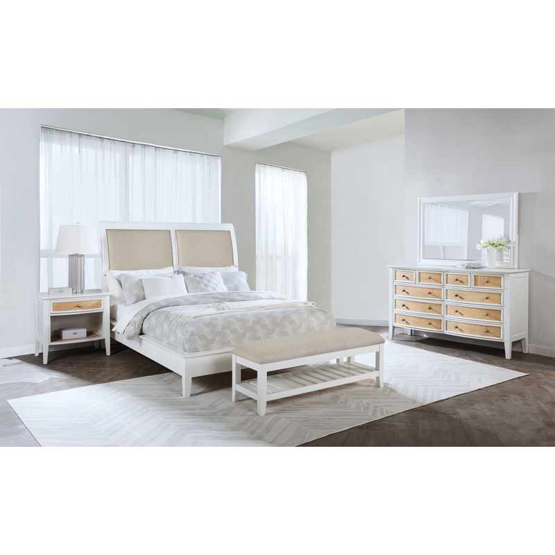 Bexhill – Bedroom Set|White|5 Pc. Bed, Dresser, Mirror, Chest, Nightstand|4 Pc. Bed, Dresser, Mirror, Nightstand|Queen|King|California King