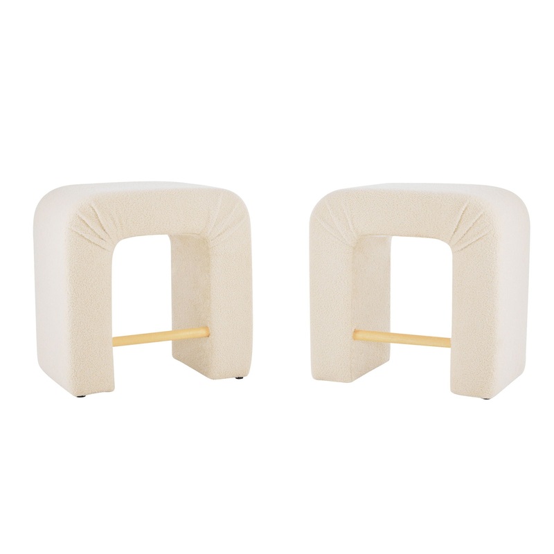 Boucle Stool (Set of 2)|White|Gray|Beige