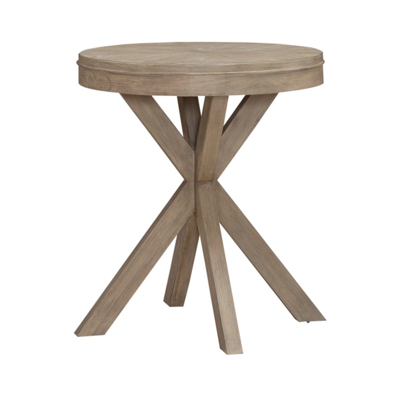 Brentwood – Round End Table – Sandstone
