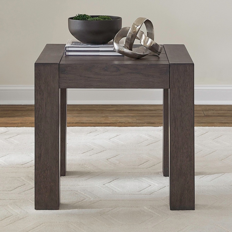 Cascade Falls – Square End Table – Satin Espresso