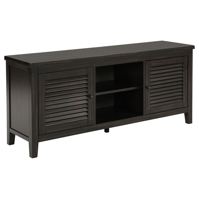 Concord – 2-Door TV Stand Console – Distressed Java