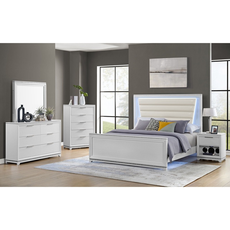 Denmark – Upholstered Bed With LED
