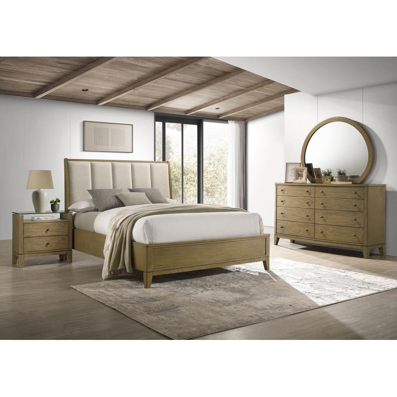 Granada – Bedroom Set|Light Brown|4 Pc. Bed, Dresser, Mirror, Nightstand|5 Pc. Bed, Dresser, Mirror, Chest, Nightstand|Queen|King|California King