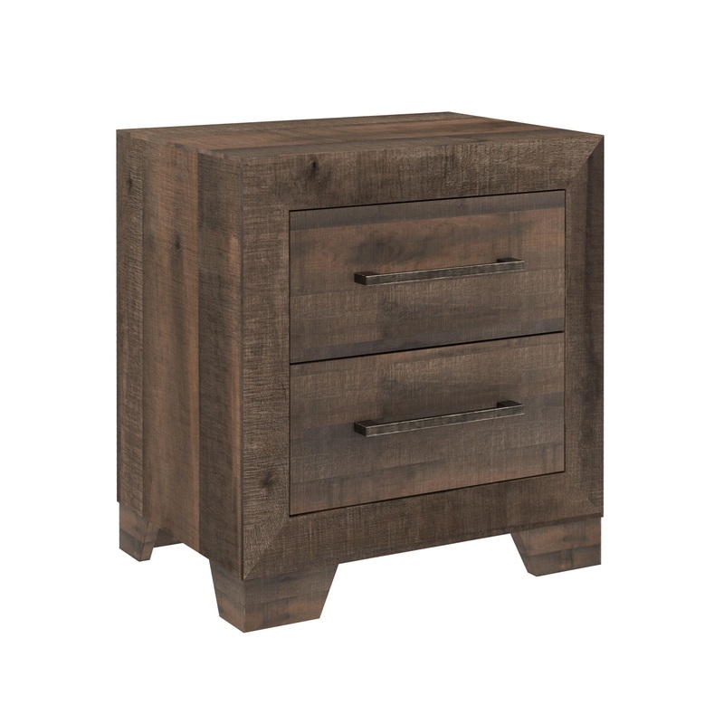 Plinz – 2 Drawer Nightstand – Brown