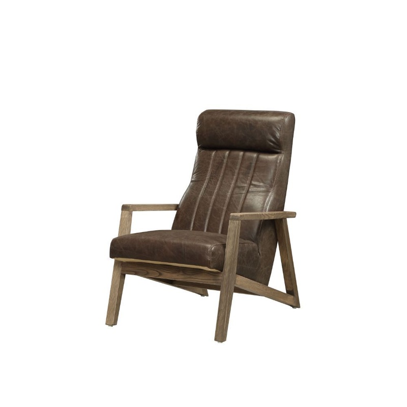 Emint – Accent Chair – Distress Chocolate Top Grain Leather