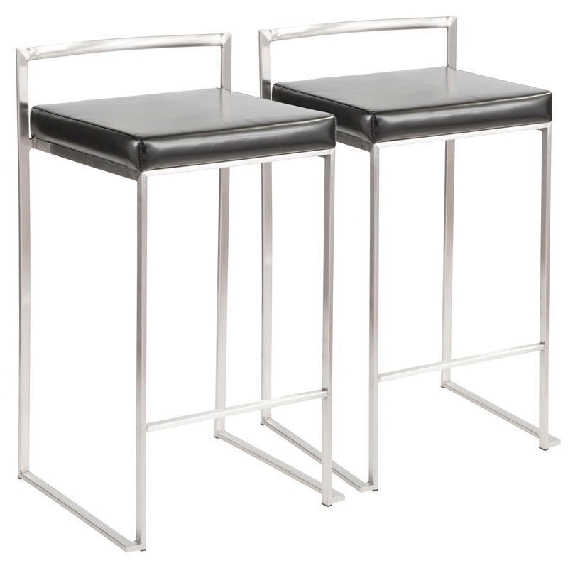 Fuji – Contemporary, Stackable Elegant Counter Stool (Set of 2)