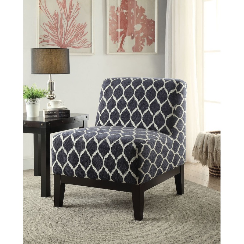 Hinte – Accent Chair|Pattern|Dark Blue