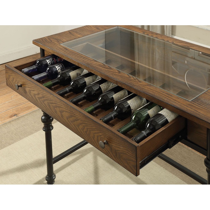 Jalisa – Counter Height Table – Walnut & Black