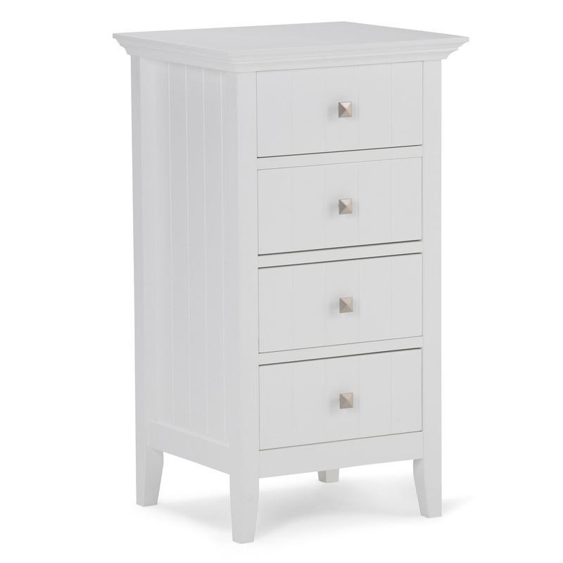 Acadian – Four Drawer Floor Storage Cabinet – Pure White