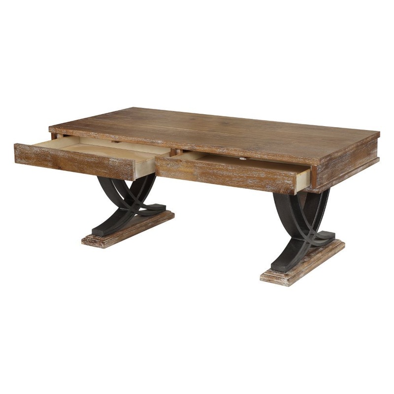 Pellio – Coffee Table – Antique Oak & Black