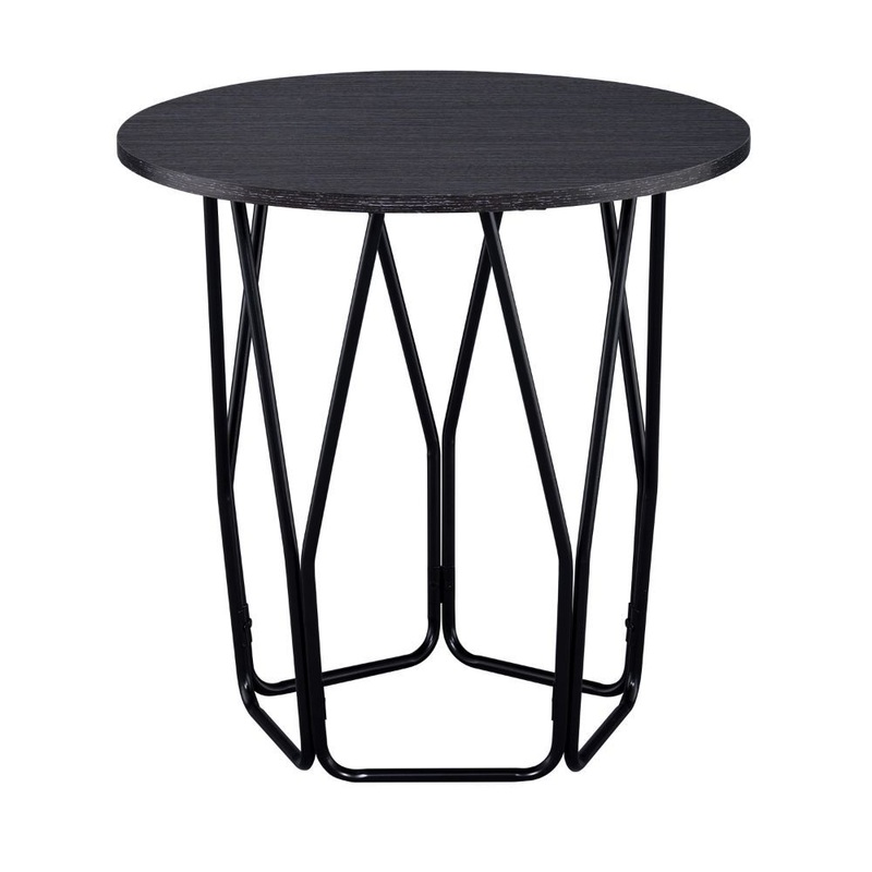 Sytira – End Table – Espresso & Black
