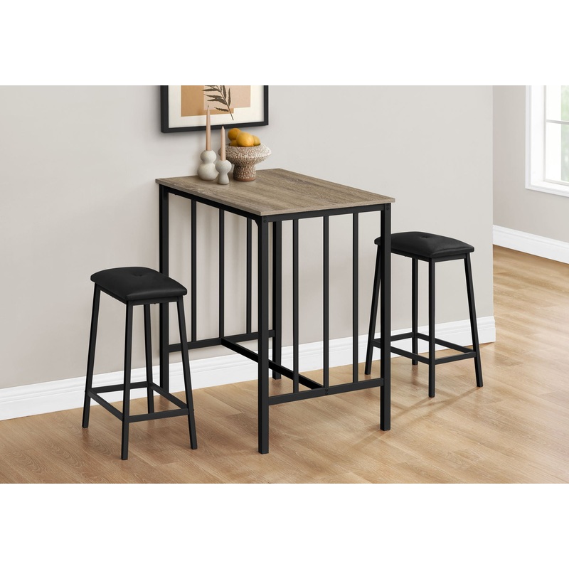 3 Pieces Dining Set, Counter Height, Rectangular, Small, Contemporary & Modern