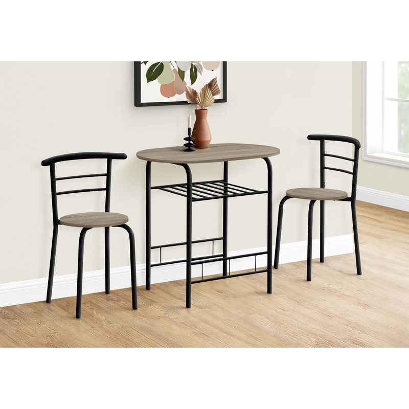 3 Pieces Dining Table Set, Small, Contemporary & Modern