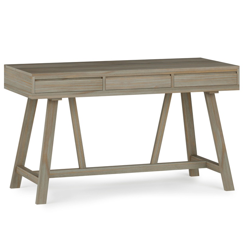 Bowman – Flip Up Desk – Distressed Gray