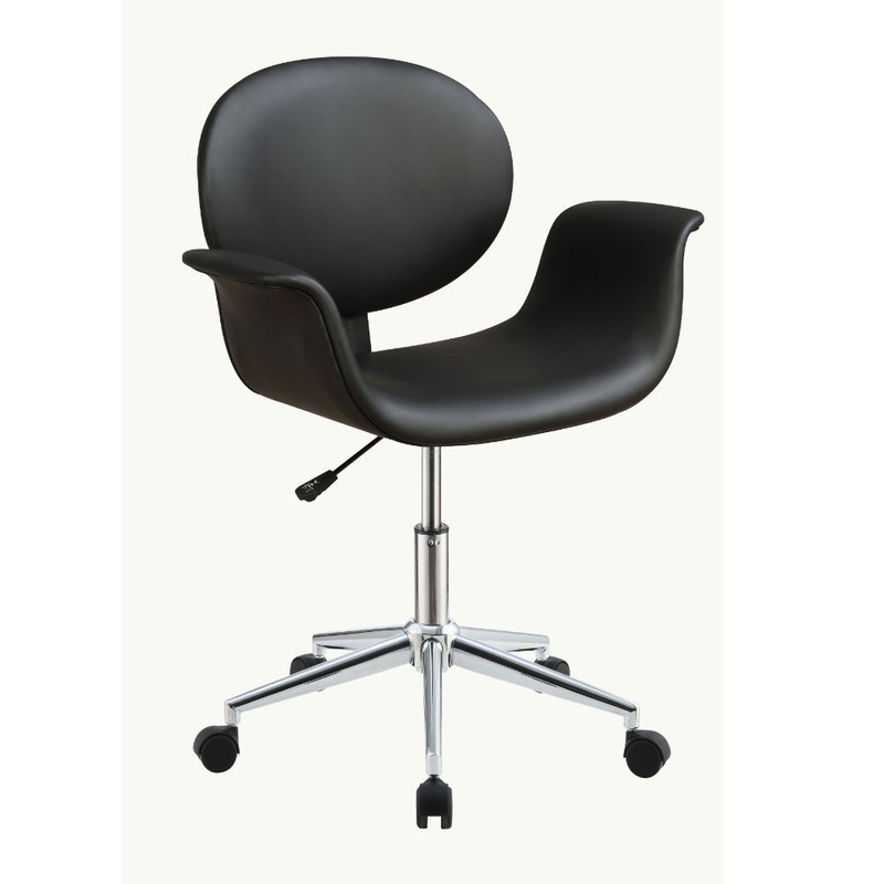 Camila – Office Chair – Black Synthetic Leather