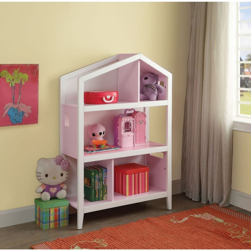 Doll Cottage – Bookcase|Pink|35″W x 14″D x 50″H