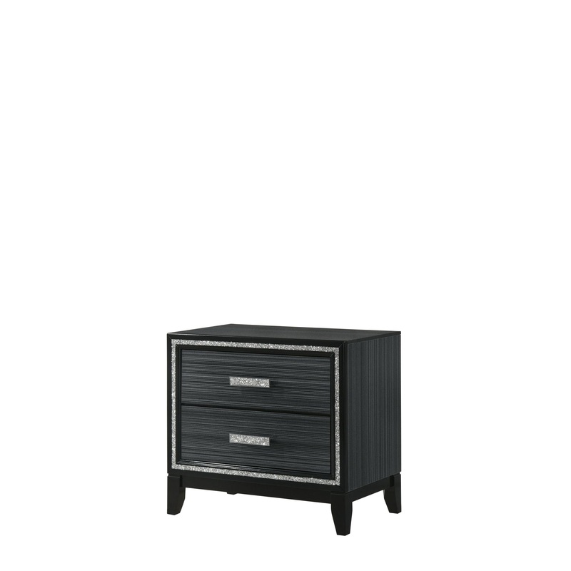 Haiden – Weathered Nightstand|Black|White