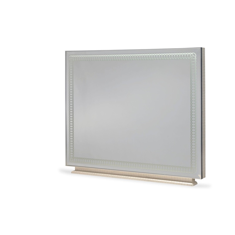 Hollywood Swank – Rectangular Dresser Mirror – Crystal Croc