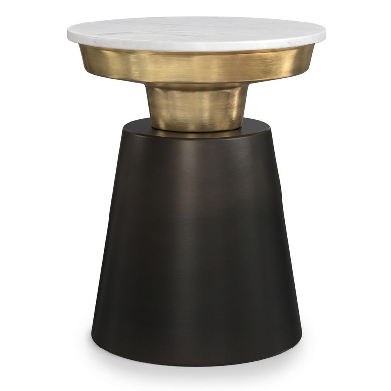 Jaxine – Side Table – Black / Gold