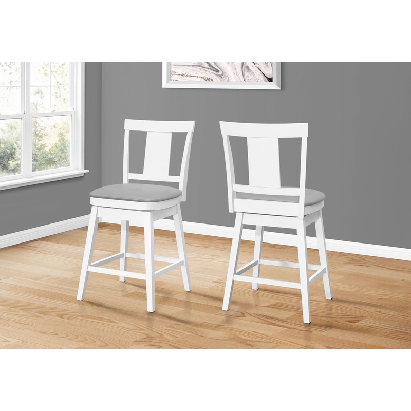 Swivel Bar Stool Counter Height, Transitional (Set of 2)
