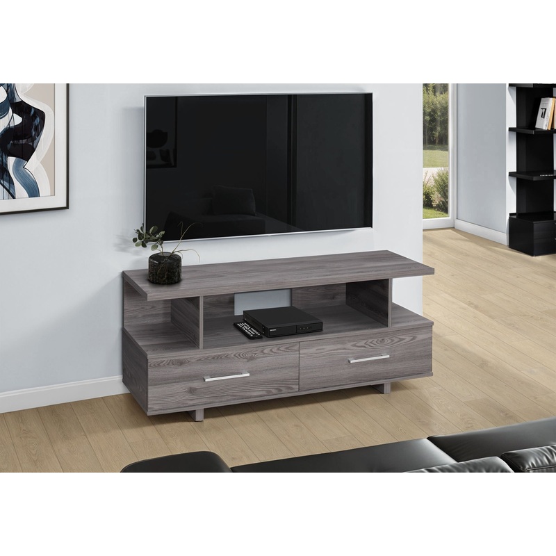 TV Stand, Console, Media Entertainment Center, Storage Cabinet, Elegant Design – Gray