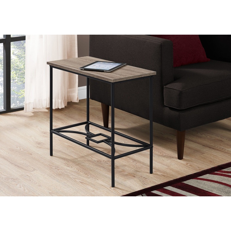 Accent Side Table, Narrow, Small, 2 Tier, Elegant Design