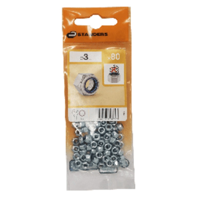 3 MM STEEL SELF-LOCKING NUT. 80 P
