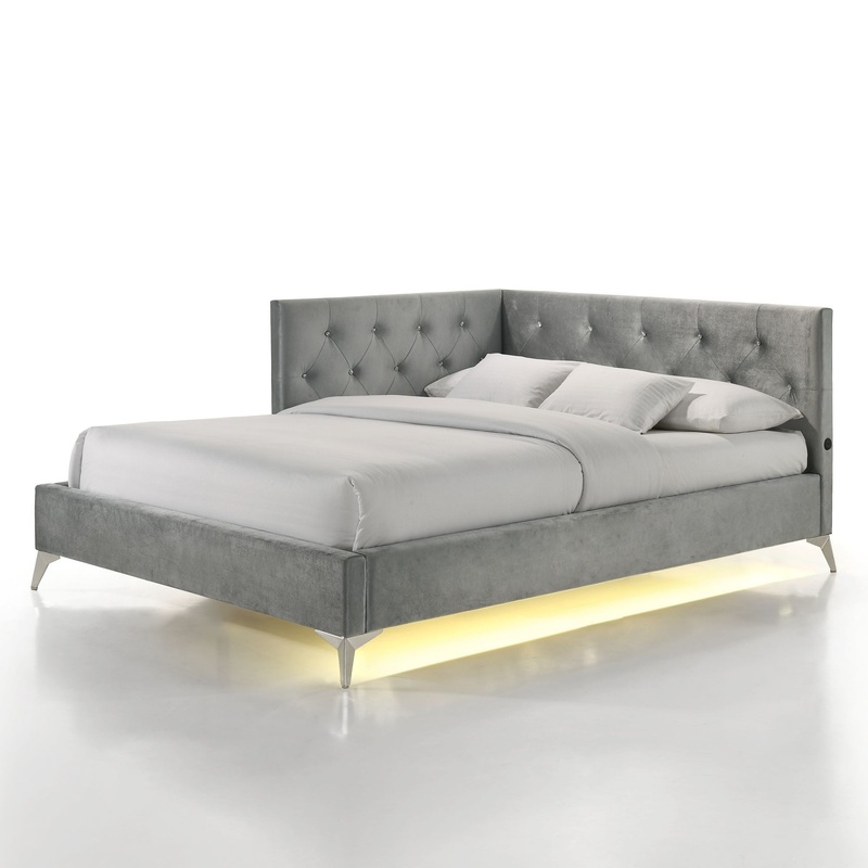 Amberley – Full Upholstered Corner Bed With LED And USB