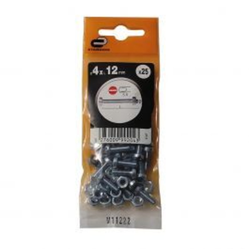 BOLT 4 X 12 MM CYLINDRICAL HEAD PH. D