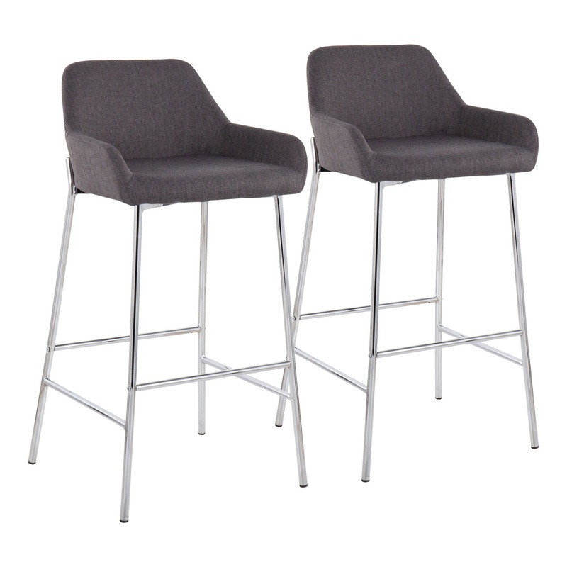 Daniella – Contemporary Fixed Height Bar Stool (Set of 2)