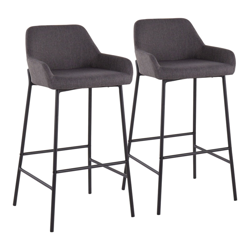 Daniella – Industrial Fixed Height Bar Stool (Set of 2)