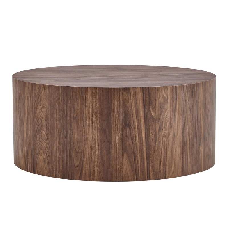 Cylindrical Coffee Table With Material For Living Room