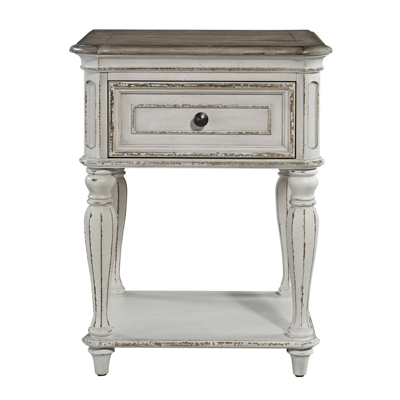 Magnolia Manor – Leg Nightstand – White