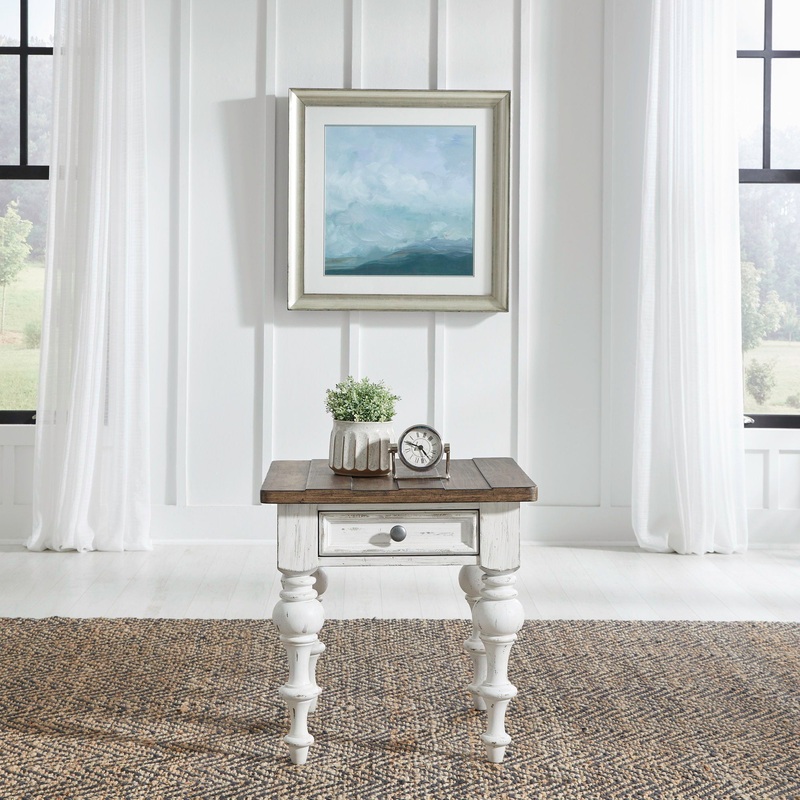 River Place – End Table – White