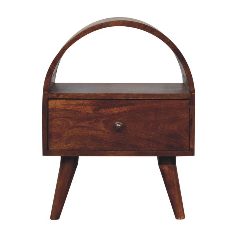 Dome Bedside Table – Brown