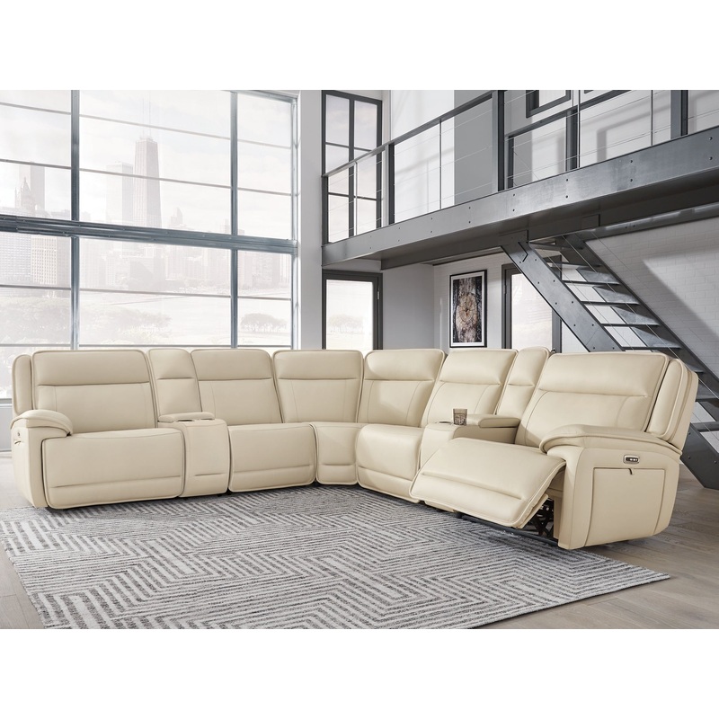 Double Deal 7-Piece Reclining Sectional with 2 Consoles