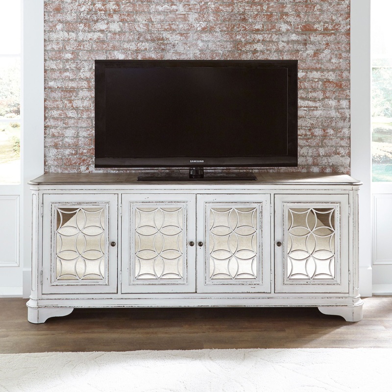 Magnolia Manor – 4 Doors TV Console – White