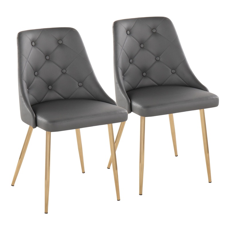 Marche – Contemporary Dining Chair With Metal Legs (Set of 2)