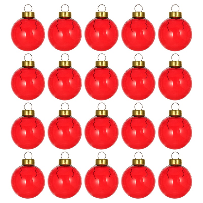 VINTERFINT tree ornament, bauble glass/red, 3.5 cm