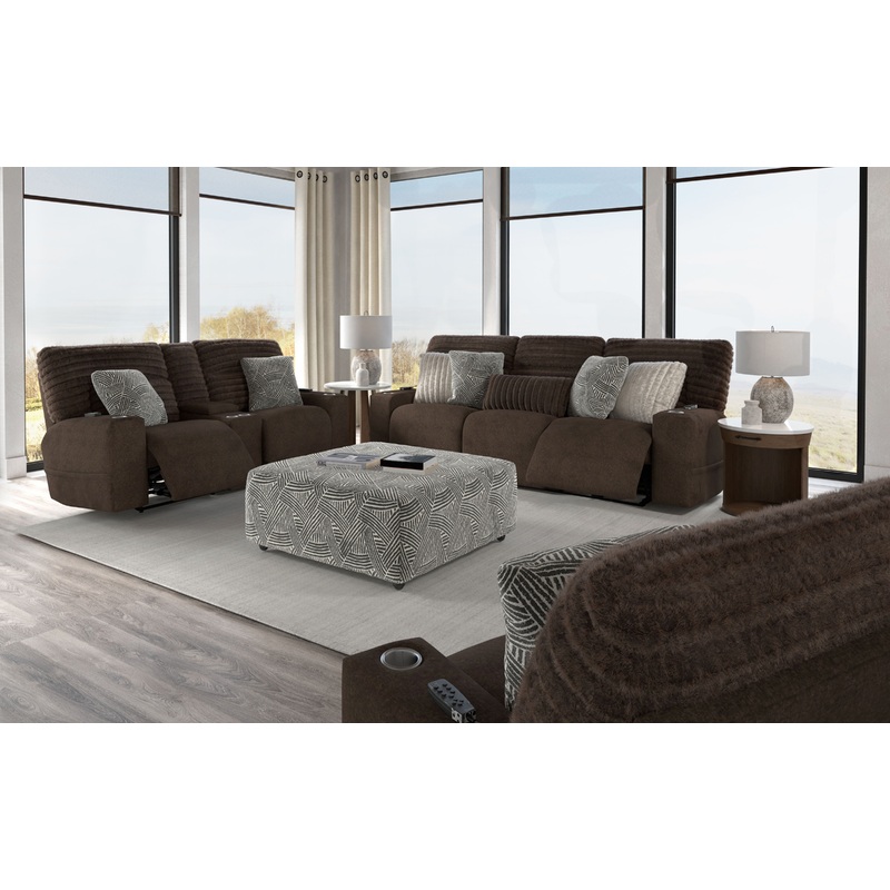 Zen – Power Reclining Console Loveseat With CR3 Heat/Massage/Zero Gravity – Chocolate